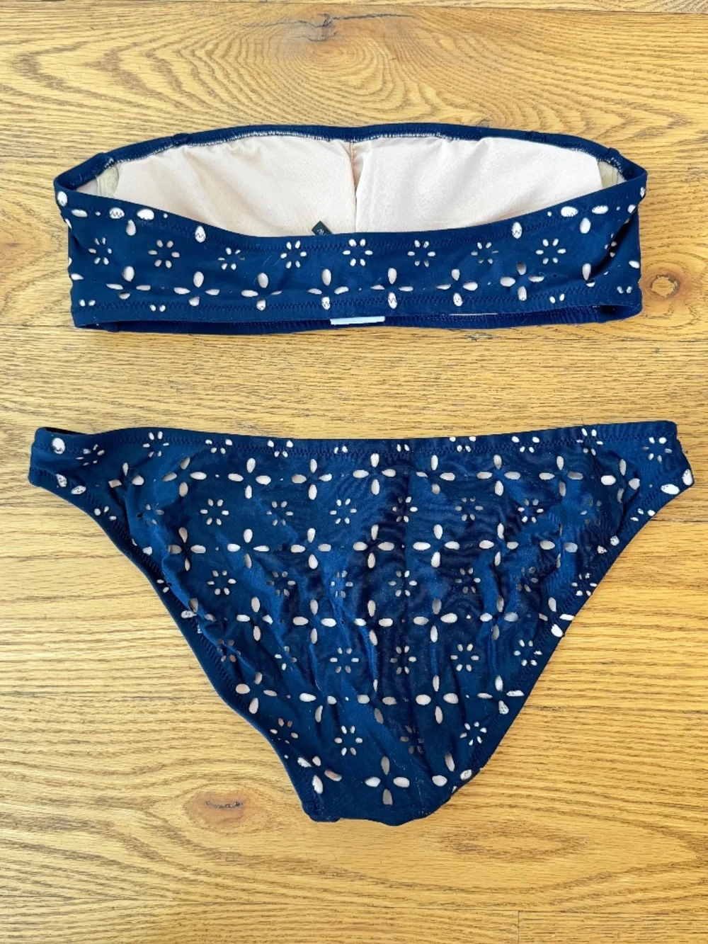 J. Crew Strapless Bikini Bandeau and Bikini Bottom Set (Size XS)